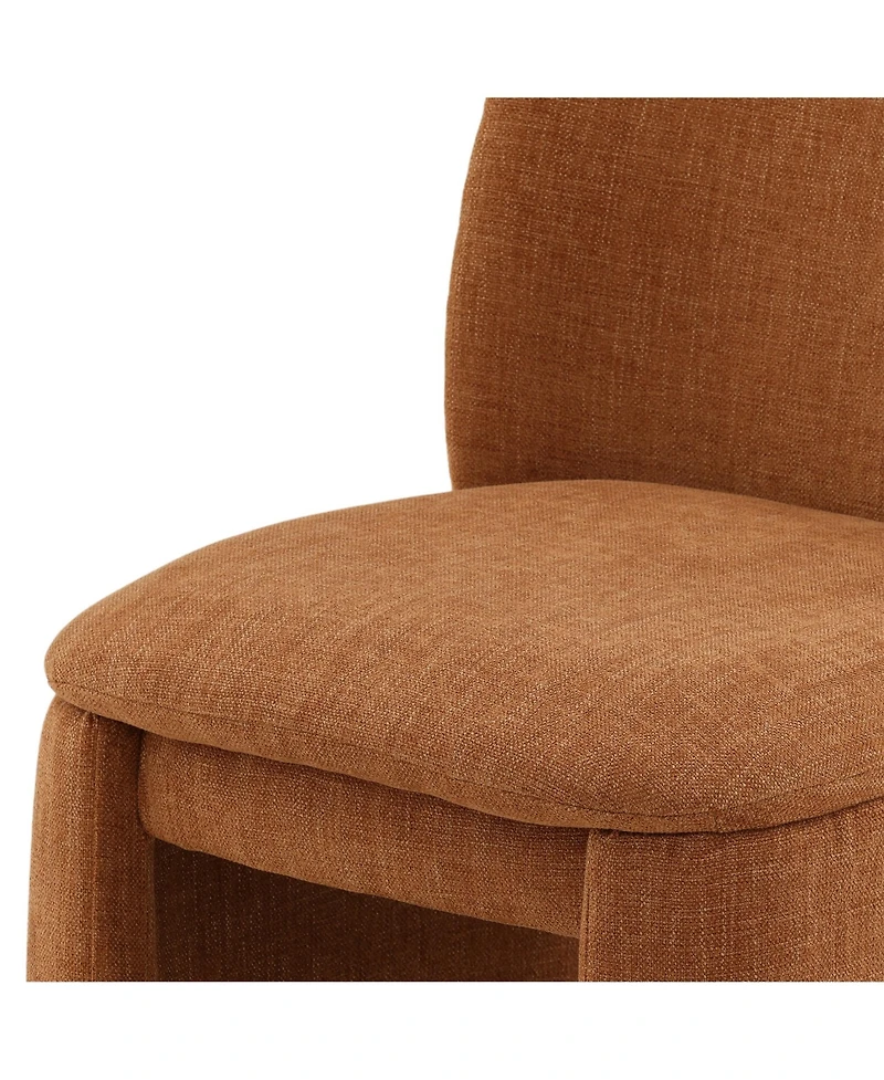 Dovetail Furniture Harlan Basketweave Upholstered Dining Chair