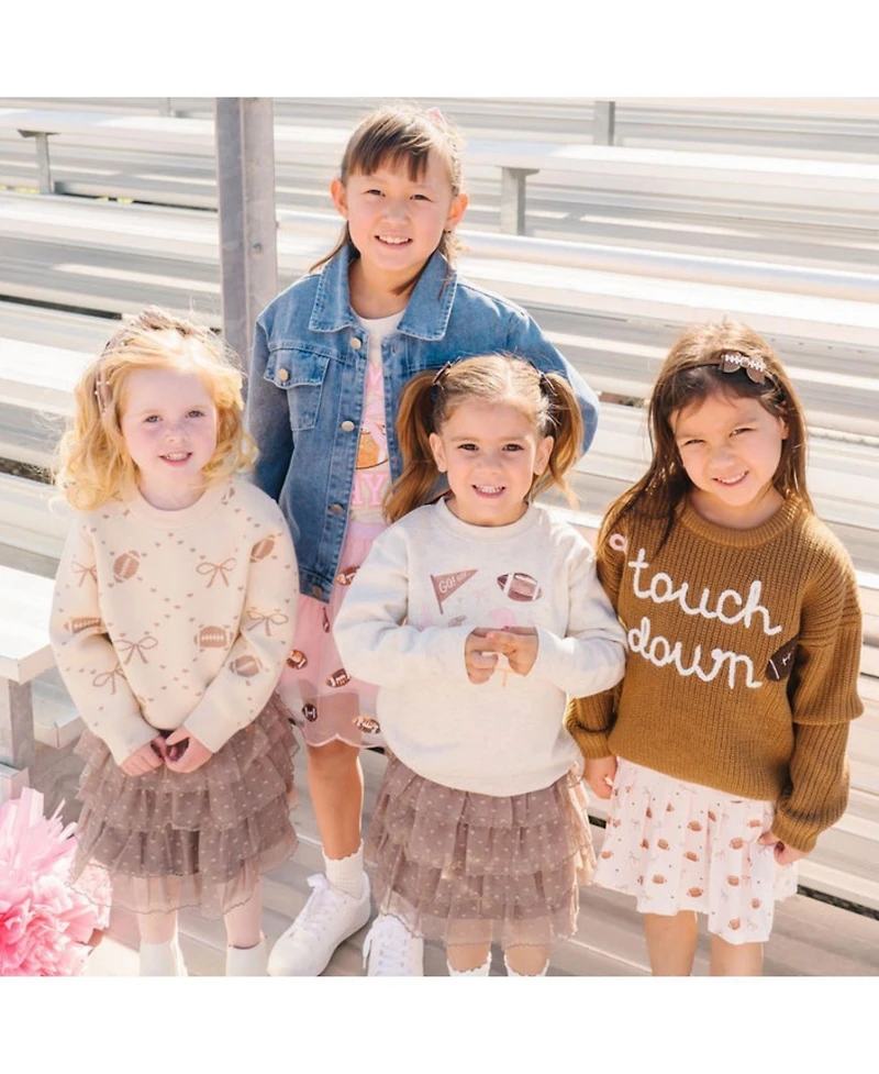 Sweet Wink Baby Girls Football Trellis Sweater