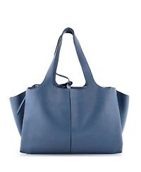Pre-Owned Celine Small Tri-Fold Shoulder Bag Grained Calfskin