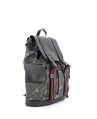 Pre-Owned Gucci Large Double Pocket Buckle Backpack Printed Gg Coated Canvas