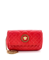 Pre-Owned Versace Mini Medusa Icon Chain Flap Bag Quilted Leather
