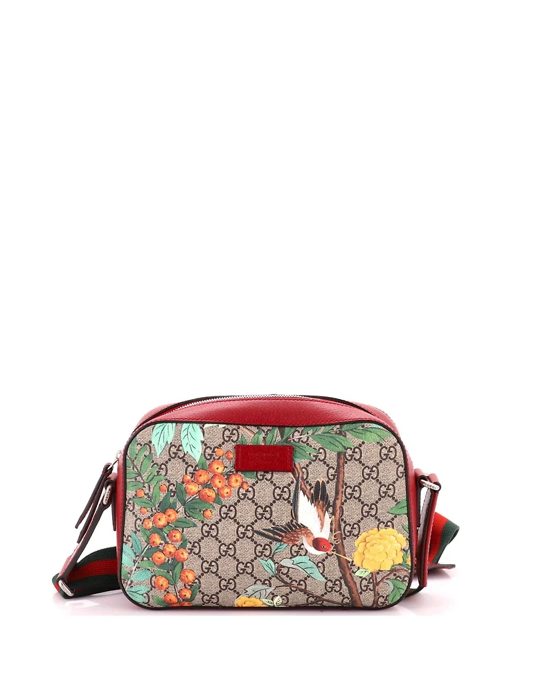 Pre-Owned Gucci Medium Camera Shoulder Bag Tian Print Gg Coated Canvas