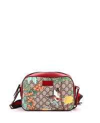 Pre-Owned Gucci Medium Camera Shoulder Bag Tian Print Gg Coated Canvas