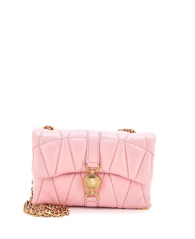 Pre-Owned Versace Mini Kleio Shoulder Bag Quilted Leather