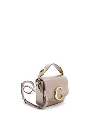 Pre-Owned Chloe Mini C Flap Bag Leather