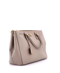 Pre-Owned Prada Large Double Zip Lux Tote Saffiano Leather