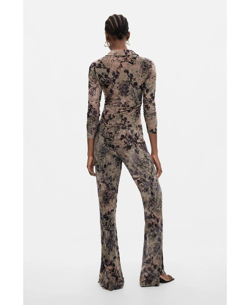 Desigual Women's Flocked Long Trousers