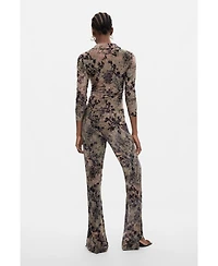 Desigual Women's Flocked Long Trousers