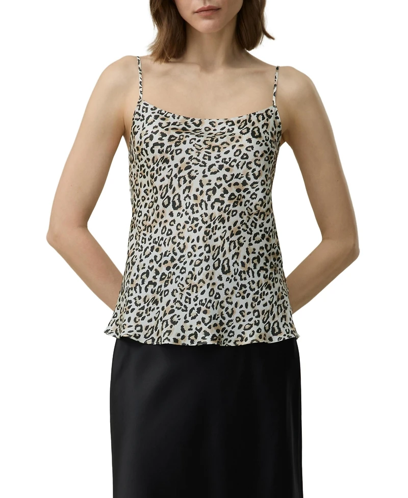 Lilysilk Women's Leopard Print V-Neck Sleeveless Silk Camisole