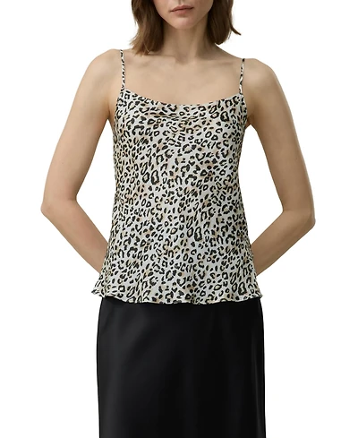 Lilysilk Women's Leopard Print V-Neck Sleeveless Silk Camisole