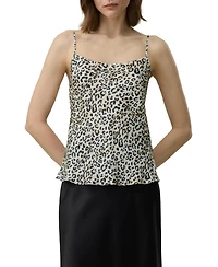 Lilysilk Women's Leopard Print V-Neck Sleeveless Silk Camisole