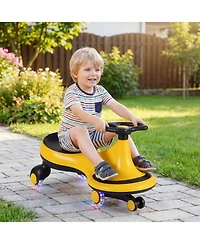 Sugift Ride-On Wiggle Toy Car with Flashing Wheels, Battery-Free, Ages 3-8