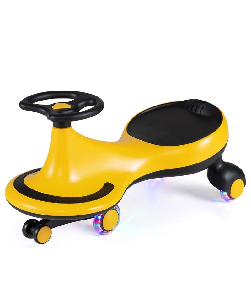 Sugift Ride-On Wiggle Toy Car with Flashing Wheels, Battery-Free, Ages 3-8