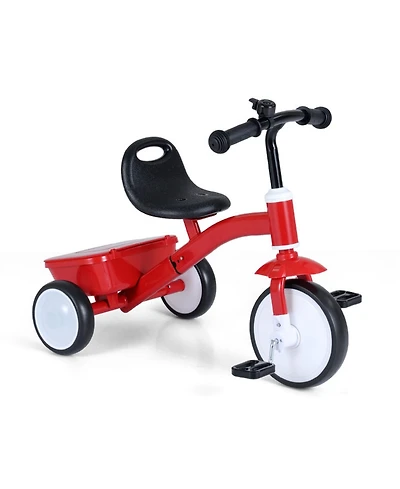 Sugift Toddler Tricycle with Glowing Wheels 4-Level Adjustable Seat
