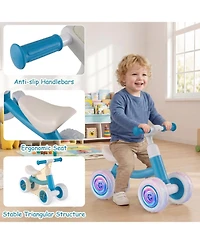 Sugift Baby Adjustable Light-Up Wheels Balance Bike, Ages 1+
