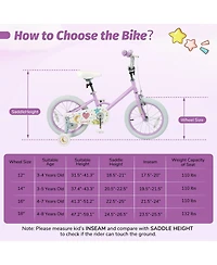 Sugift 16" Adjustable Kids Bike with Dual Brake System, Ages 4-8