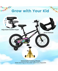 Sugift 16-Inch Kids' Bike with Training Wheels, Ages 4-7