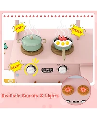 Sugift Light-Up Stove and Sounds Corner Play Kitchen, Ages 3+