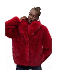 Desigual Women's Short Fur Coat
