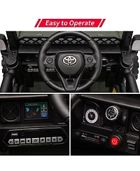 homfan Licensed Toyota Electric Ride On Truck with Remote Control and Led Lights, Up to 66 lbs, Ages 3+
