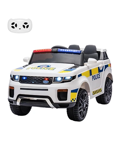 homfan 12V Electric Ride-On Police Car with Remote Control & Led Flashing Lights, Ages 3+