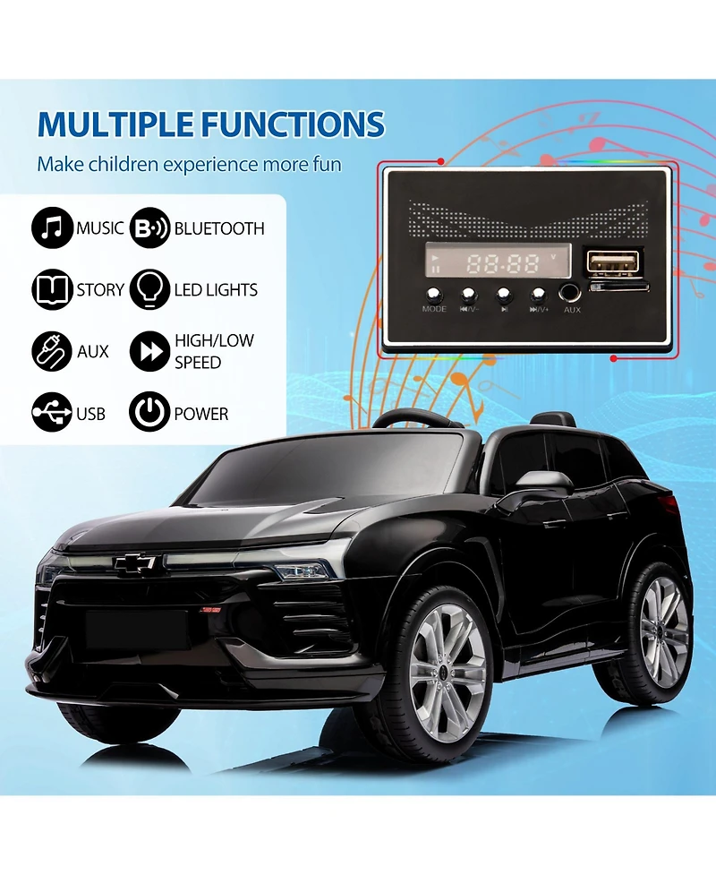 homfan Licensed Chevrolet 24V Battery-Powered Ride-On Suv with Remote Control, 2-Seater, Ages 3+