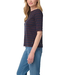 Gloria Vanderbilt Women's Alanis Stripe Boat Neck T-Shirt