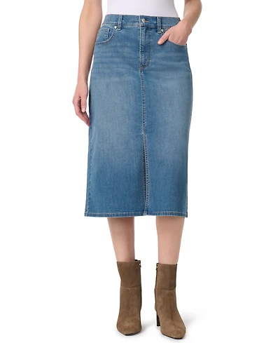 Gloria Vanderbilt Women's High-Waisted Midi Denim Skirt