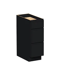 Boyel Living 12 Inch Unfinished Solid Wood 3 Drawer Base Cabinet
