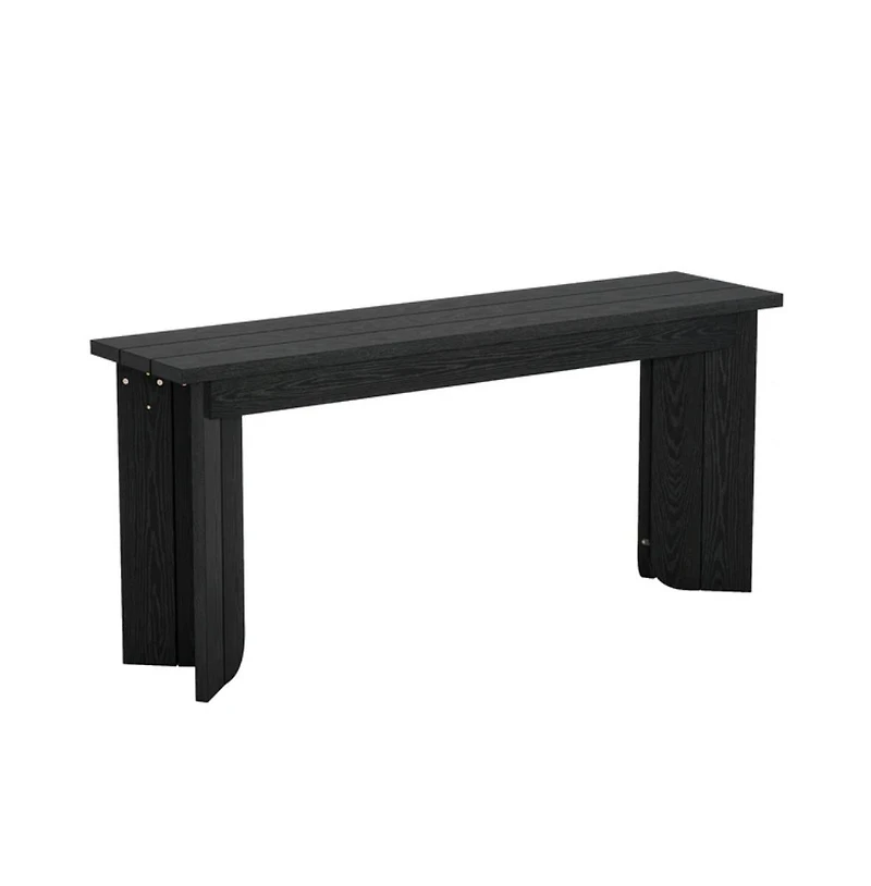 Slickblue Wood Console Table with Double Pedestal Base