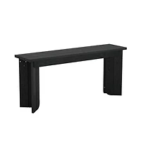 Slickblue Wood Console Table with Double Pedestal Base