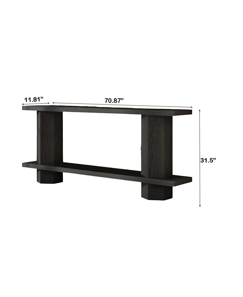 Slickblue 2-Tier Console Table for Hallway or Behind Sofa