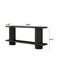 Slickblue 2-Tier Console Table for Hallway or Behind Sofa