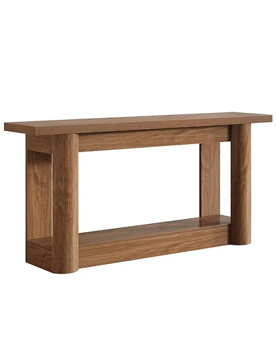 Slickblue 2-Tier Farmhouse Console Table for Entryway or Sofa