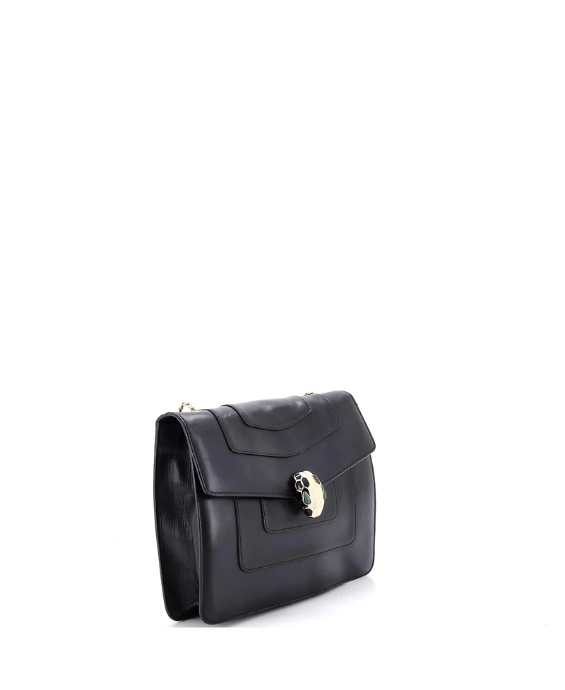 Pre-Owned Bvlgari Medium Serpenti Forever Square Shoulder Bag Leather