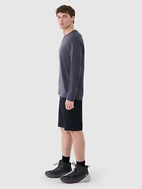 4F Men's Quick-Dry Trekking Long Sleeve Tee Crewneck Fit