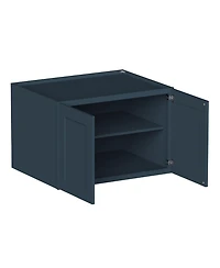 Boyel Living 24 Inch Height Double Door Deep Wall Cabinets with Shelves, Kitchen Cabinet Solid Wood Frame, Soft-Close Slides and Hinge