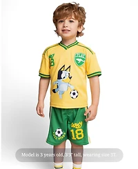 Bluey Toddler Boys Bingo T-Shirt and Mesh Shorts Outfit Set to