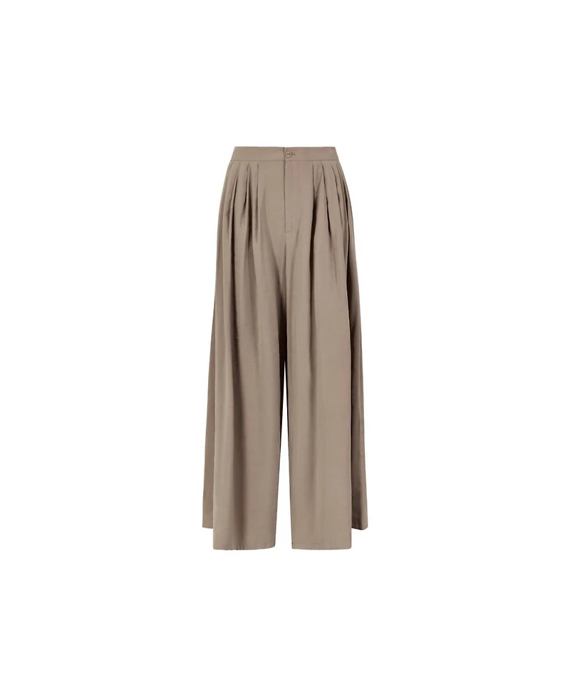 Apricot Women's Pleat Detail Super Wide Trouser