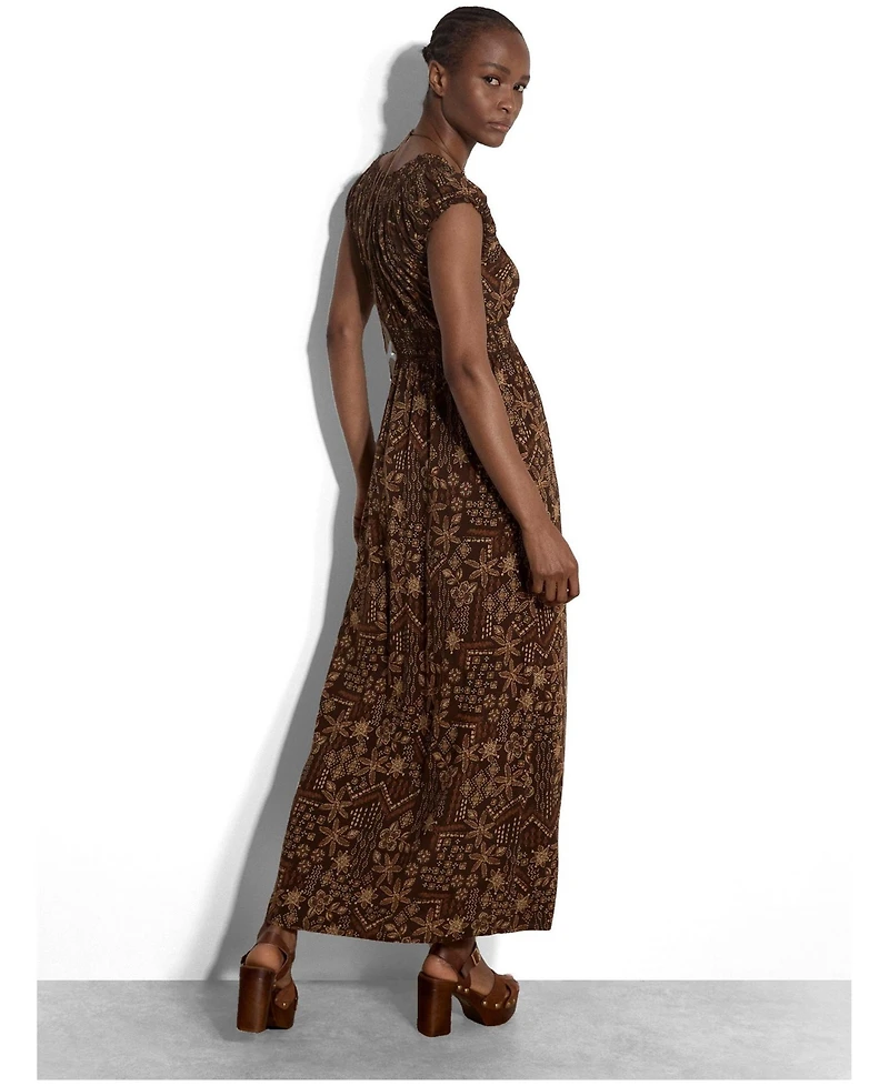 Apricot Women's Batik Star Flower Maxi Dress