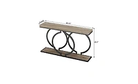 Slickblue Narrow Console Table with Geometric Metal Frame