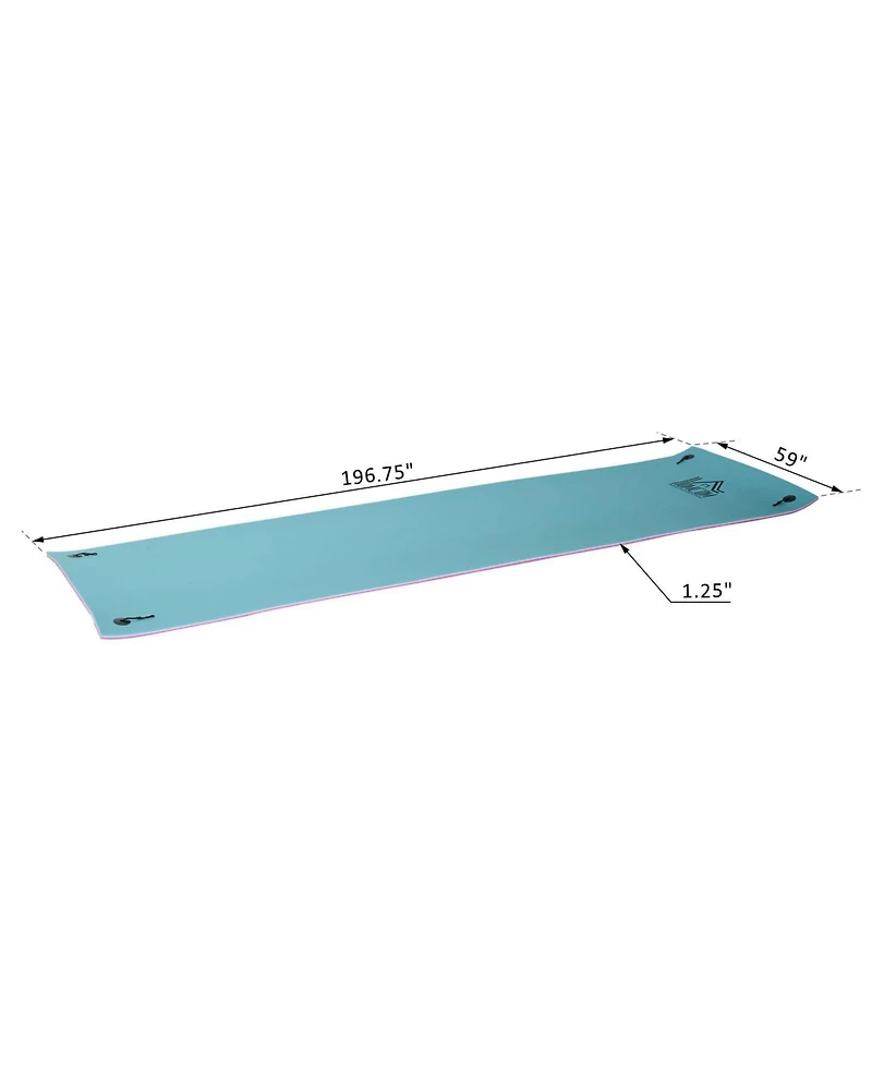 Hikeen 17' x 5' 3-Layer Foam Floating Water Mat, Portable Swimming Pool and Lake Raft