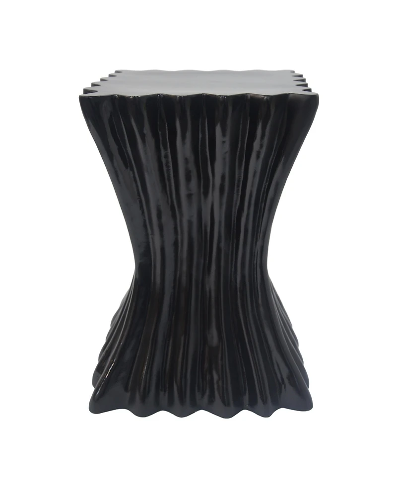 sumyeg Wave Shaped Mgo Side Table Sandstone Effect 200lbs Capacity Indoor Outdoor End Table