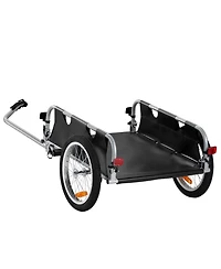 Mountaintop Bike Cargo Trailer, 100 lbs Load, Wheels, Quick Release Hitch, Reflectors, Fits Bikes, Heavy-Duty Foldable Cart