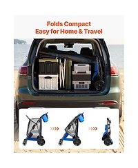 Mountaintop Beach Cart with Sand Wheels, 165 lbs, Solid Wheels, Cooler Bag, Umbrella Holder, Holds 4 Chairs for Camping and Fishing