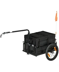 Mountaintop Trailer for Bike, Bicycle Cargo Trailer with Removable Storage Box, Galvanized Bottom