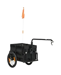 Mountaintop Trailer for Bike, Bicycle Cargo Trailer with Removable Storage Box and Folding Frame, Steel Bottom