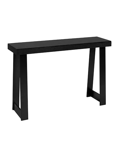 Slickblue Modern Console Table, Narrow Sofa Table with Wooden Top for Entryway, Living Room, Bedroom