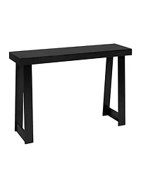 Slickblue Modern Console Table, Narrow Sofa Table with Wooden Top for Entryway, Living Room, Bedroom