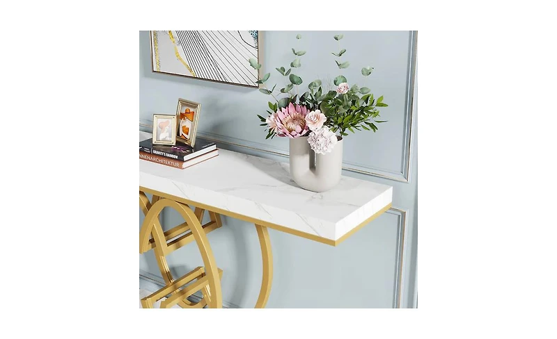 Slickblue 55" Narrow Console Table for Hallway or Sofa